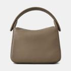 Genuine Leather Shoulder Bag Gray - One Size