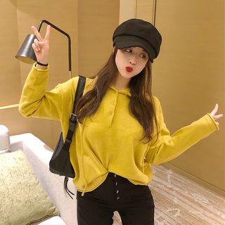 Loose-fit Hooded Knit Top