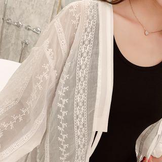 Lace-up Light Jacket White - One Size