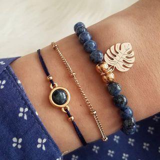 Set Of 4: Bead Bracelet (assorted Designs) As Shown In Figure - One Size
