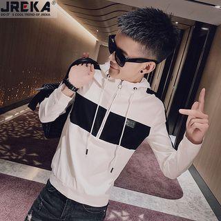 Hood Color Block Zip Jacket