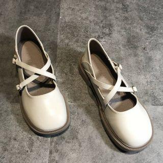 Crisscross Flat Mary Jane Shoes