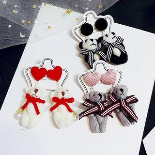 Bow & Heart Bear / Panda Dangle Earring (various Designs)