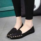 Studded Pointed Loafers