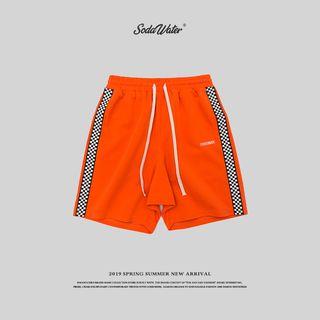 Checker Trim Lettering Shorts