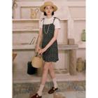 Tie-shoulder Floral Minidress Black - One Size