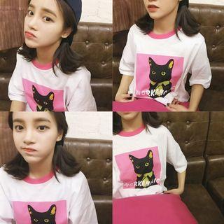 Cat Printed T-shirt