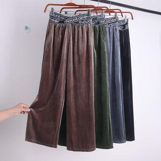 High-waist Velvet Wide Leg Pants