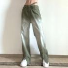 Gradient Slit Wide Leg Jeans