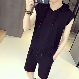Set: Sleeveless Hoodie + Shorts