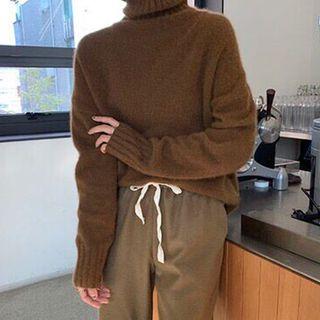 Turtleneck Sweater Sweater - Khaki - One Size
