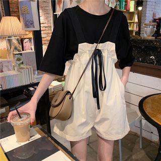 Drawstring Loose-fit Jumper Shorts