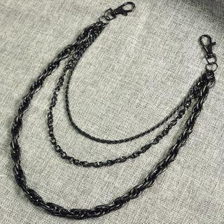 Layered Alloy Pants Chain Black - One Size