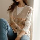 Button-up Patterned Sweater Vest