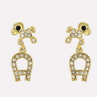 Rhinestone Horse Dangle Earring 1 Pair - Rhinestone Horse Dangle Earring - One Size
