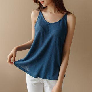 Linen Blend A-line Camisole Top