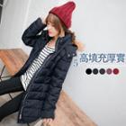 Belted Furred-hoodies Down Coat