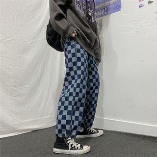Checkerboard Jogger Jeans