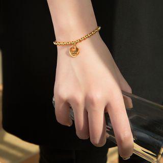 Lettering Heart Charm Bracelet