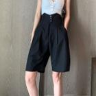 High-waist Dress Shorts Black - One Size