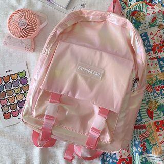 Lettering Iridescent Backpack