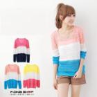 Color-block Knit Sweater