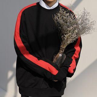 Color Block Round Neck Pullover