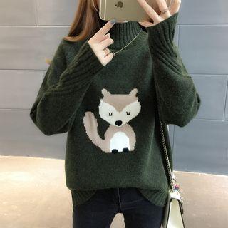Fox Mock-neck Sweater