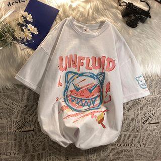 Devil Print Oversized Tee