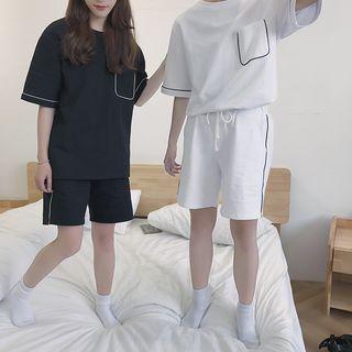 Couple Matching Set: 3/4-sleeve T-shirt + Shorts