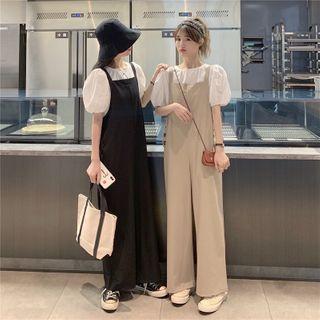 Wide Leg Jumper Pants / Short-sleeve Top