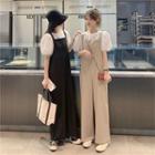 Wide Leg Jumper Pants / Short-sleeve Top