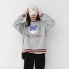 Bear Print Pullover Gray - One Size