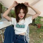Drawstring Printed T-shirt