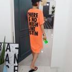 U-neck Letter-printed T-shirt Dress