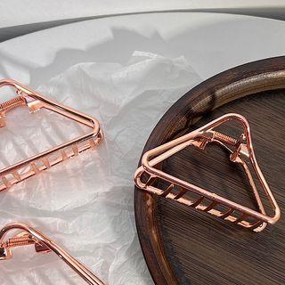 Triangle Alloy Hair Clamp Rose Gold - One Size