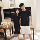 Couple Matching Lettering Short Sleeve T-shirt / T-shirt Dress