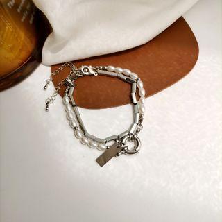Set Of 2: Bracelet Set - Silver - One Size