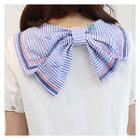 Ribbon-back Mesh-overlay Empire Dress