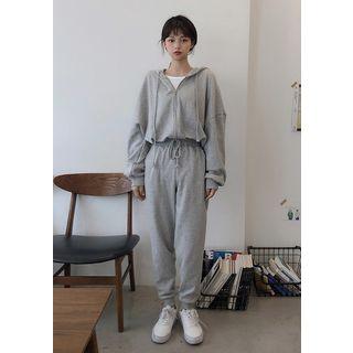 Mock Two-piece Hoodie Jumpsuit