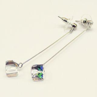 Diamond Cut Geometric Dangle Earring