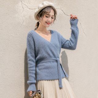 Wrap Sweater With Sash