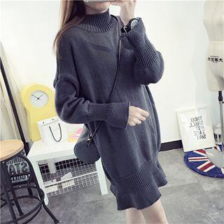 Frill Trim Long Sweater