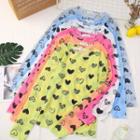 Long Sleeve Heart Printed T-shirt