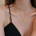 925 Sterling Silver Layered Coin Necklace