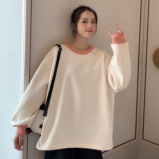 Colorblock Collar Pullover