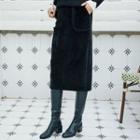 Frilled Corduroy H-line Skirt