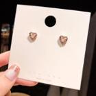 Heart Ear Stud E520 - Rose Gold - One Size