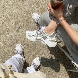 Contrast-trim Platform Sneakers (2 Types)