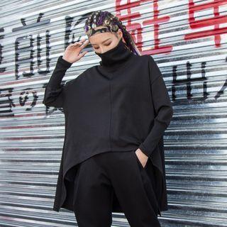 High Neck Dip Back Sweatshirt